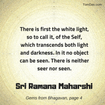 ramana maharshi white light of the self