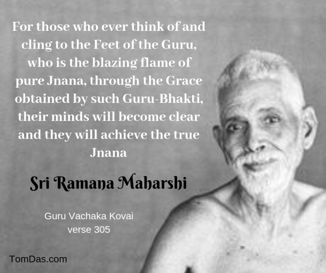 Ramana guru bhakti leads to jnana
